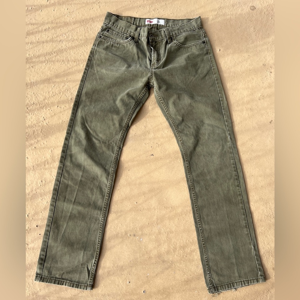 511 Levi’s White Tab Green Pants